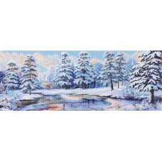 Рисунок на канве арт.МП-40х90 - 1360 Зимний лес