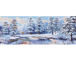 Рисунок на канве арт.МП-40х90 - 1360 Зимний лес
