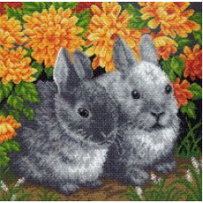 Рисунок на канве арт.МП-41х41 - 1007 Кролики