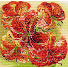 Рисунок на канве арт.МП-41х41 - 1122 Тигровые лилии