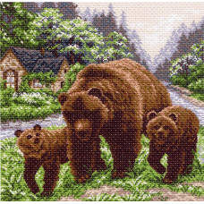 Рисунок на канве арт.МП-41х41 - 1129 Медвежий угол