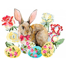 Рисунок на шелке арт.МП-28х34-4157 'Пасхальный кролик'