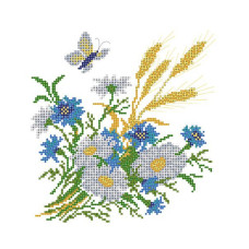 Рисунок на шелке арт.МП-28х34-4503 'Полевые цветы'