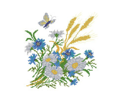 Рисунок на шелке арт.МП-28х34-4503 'Полевые цветы'
