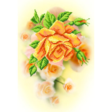 Рисунок на шелке арт.МП-37х49-4117 'Чайная роза'