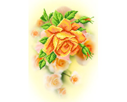 Рисунок на шелке арт.МП-37х49-4117 'Чайная роза'