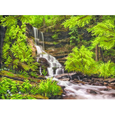 Рисунок на шелке арт.МП-37х49-4146 'Водопад в лесу'