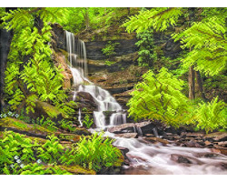 Рисунок на шелке арт.МП-37х49-4146 'Водопад в лесу'