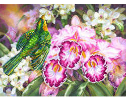 Рисунок на шелке арт.МП-37х49-4173 'Нежная орхидея'