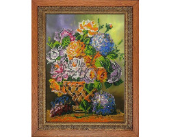Набор для вышивания бисером 'МЕГАРУК' арт.001 Аромат цветов 18,5х26 см