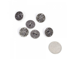 Пуговицы металлические арт. ME 572 AS 24L цв. античное серебро