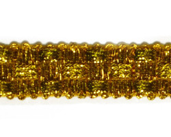 Тесьма отделочная арт.8286 шир. 15 мм цв. золото уп.18,28м