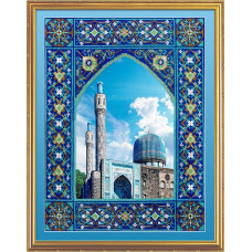 Набор для вышивания Габардин+бисер 'МП Студия' арт.БГ-288 'Санкт-Петербургская мечеть' 27х35 см
