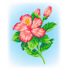 Набор для вышивания МП Студия арт.КН-372 сх.канва+мулине 'Розовый цветок' 21х30/16х20 см