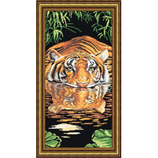 Набор для вышивания 'МП Студия' арт.НВ-090 'Плывущий тигр' 25х50 см