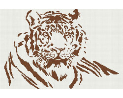 Набор для вышивания 'МП Студия' арт.НВ-124 'Тигр (беж)' 31х43 см
