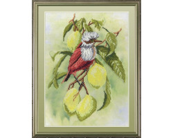 Наборы для вышивания с рисунком на канве 'МП Студия' арт РК-301 'Птичка на ветке лимона' 20х30 см
