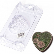 Пластиковая форма арт.ШЕ.26252 'Розовое сердце'