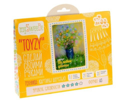 Набор для изготовления картины шерстью Toyzy арт.TZ-P005 'Полевые цветы' А3