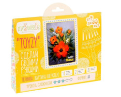 Набор для изготовления картины шерстью Toyzy арт.TZ-P008 'Маки' А4