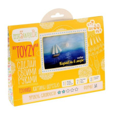 Набор для изготовления картины шерстью Toyzy арт.TZ-P017 'Корабль в море' А4