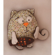 Набор для изготовления текстильной игрушки арт.C005 'Cat's story' 21см Ваниль