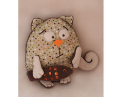Набор для изготовления текстильной игрушки арт.C005 'Cat's story' 21см Ваниль