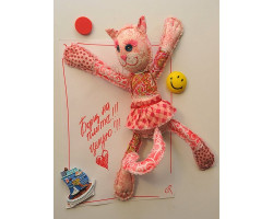 Набор для изготовления текстильной игрушки с магнитами в стиле пэчворк арт.ПМ-802 'Кошечка' 30,5см