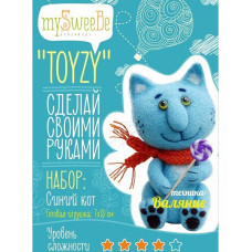 Набор для изготовления текстильной игрушки Toyzy арт.TZ-F004 'Синий кот' Валяние