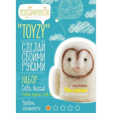 Набор для изготовления текстильной игрушки Toyzy арт.TZ-F006 'Сова' Валяние Начальный