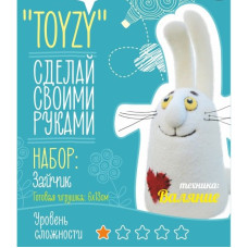 Набор для изготовления текстильной игрушки Toyzy арт.TZ-F015 'Зайчик' Валяние Начальный