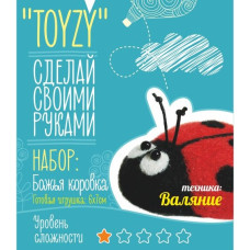 Набор для изготовления текстильной игрушки Toyzy арт.TZ-F017 'Божья коровка' Валяние Начальный