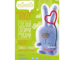 Набор для изготовления текстильной игрушки Toyzy арт.TZ-K004 'Зайка с сердцем' Вязание
