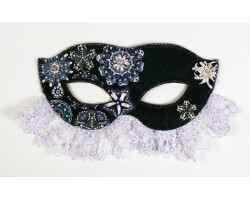 Набор для шитья и вышивания карнавальная маска арт.МП-22х17 8345 Снежная королева
