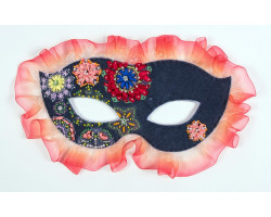 Набор для шитья и вышивания карнавальная маска арт.МП-22х17 8346 Фламинго