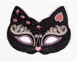 Набор для шитья и вышивания карнавальная маска арт.МП-25х13 8344 Кошка