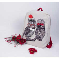 Набор для шитья и вышивания текстильная сумка арт.МП-44х46- 8521 Совушки-подружки