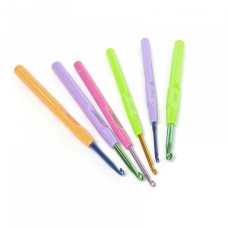Набор алюминивых крючков с пластиковой ручкой арт. RNH-12 (D 2,5-5) упак 12 шт. А