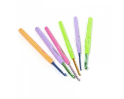 Набор алюминивых крючков с пластиковой ручкой арт. RNH-12 (D 2,5-5) упак 12 шт. А