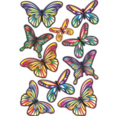 Интерьерная наклейка арт.DE.AI1003 Радужные бабочки 25х20см