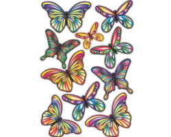 Интерьерная наклейка арт.DE.AI1003 Радужные бабочки 25х20см