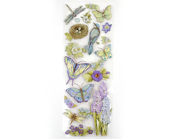 Стикеры-украшения арт.KCO-30-614673 Бабочки, цветы, Мир растений