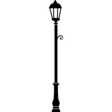 Виниловая наклейка арт.DE.WF9221 'Уличный фонарь' (502 Черный) 64х8см