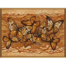 Рисунок на ткани бисер 'НОВА СЛОБОДА' арт.МАХ.БИС 1272 'Полет бабочек' 40х30см