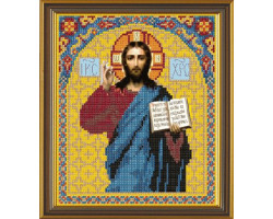 Рисунок на ткани бисер 'НОВА СЛОБОДА' арт.МАХ.БИС-А4-9023 'Иисус Христос' 19x22 см