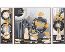 Рисунок на ткани бисер 'НОВА СЛОБОДА' арт.В 32006 'Желтые цветы' 2ч 9х27 см, 1ч 27х27 см