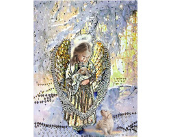 Набор для вышивания хрустальными бусинами ОБРАЗА В КАМЕНЬЯХ арт. 5510 'Лесной ангел' 32,5х27,5 см