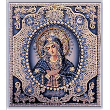 Набор для вышивания хрустальными бусинами ОБРАЗА В КАМЕНЬЯХ арт. 7723 'Богородица Умиление'