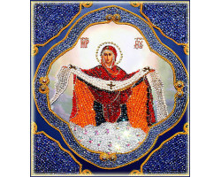 Набор для вышивания хрустальными бусинами ОБРАЗА В КАМЕНЬЯХ арт. 7732 'Покрова Пресвятой Богородицы'