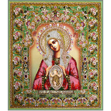 Набор для вышивания хрустальными бусинами ОБРАЗА В КАМЕНЬЯХ арт. 7737 'Богородица Помощница в родах (Храмовая икона)'
